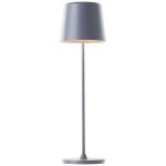 Brilliant Tischlampe Kaami Metall Plastik Grau 2W 310lm - 830 Warmweiß | 100mm - IP44 - Außenbeleuchtung - Dimmbar 