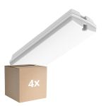 Mehrfachpackung 4x LED-Wand- und Deckenleuchte Weiß 3W 280lm - 830 Warmweiß | IP66